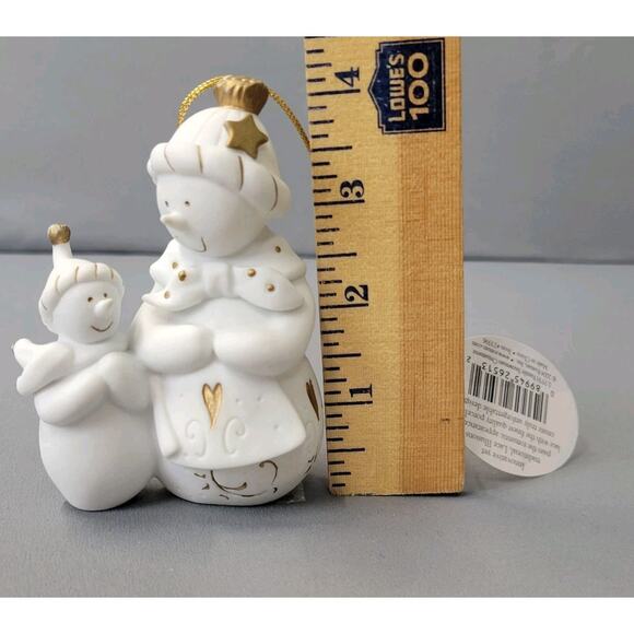 Roman Inc Snowman #2356 Mother Child Christmas Ornament Pierced Porcelain 2004 - Picture 12 of 14